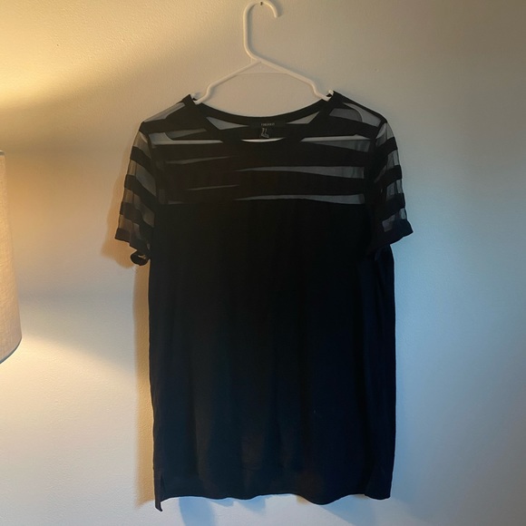 Forever 21 Tops - Mesh Black Forever 21 Tee